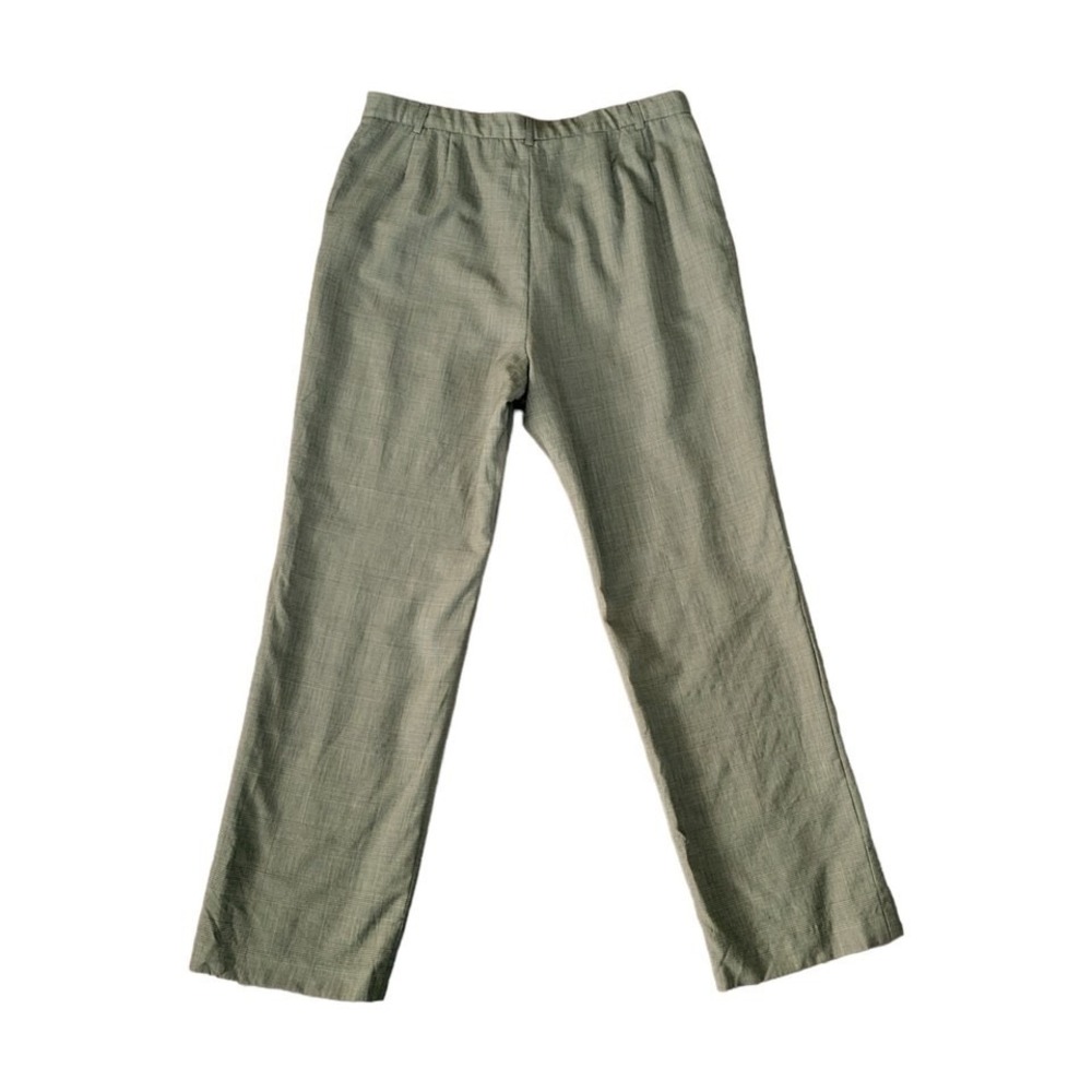 Vtg Pendleton Virgin Wool Straight Leg Lined Dress Pants Trousers Size 14 Olive - Picture 2 of 10